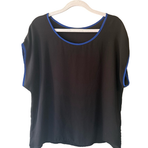 Smart Set Black and Blue Boxy Blouse Women’s M